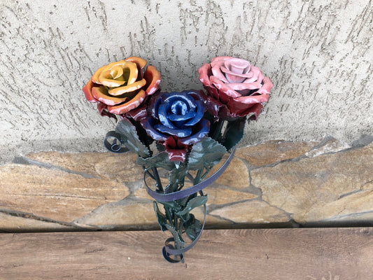 6th anniversary gift, iron anniversary, birthday gift her, iron rose, iron gift for her, wedding gift, gift for mom, iron gifts, viking axe