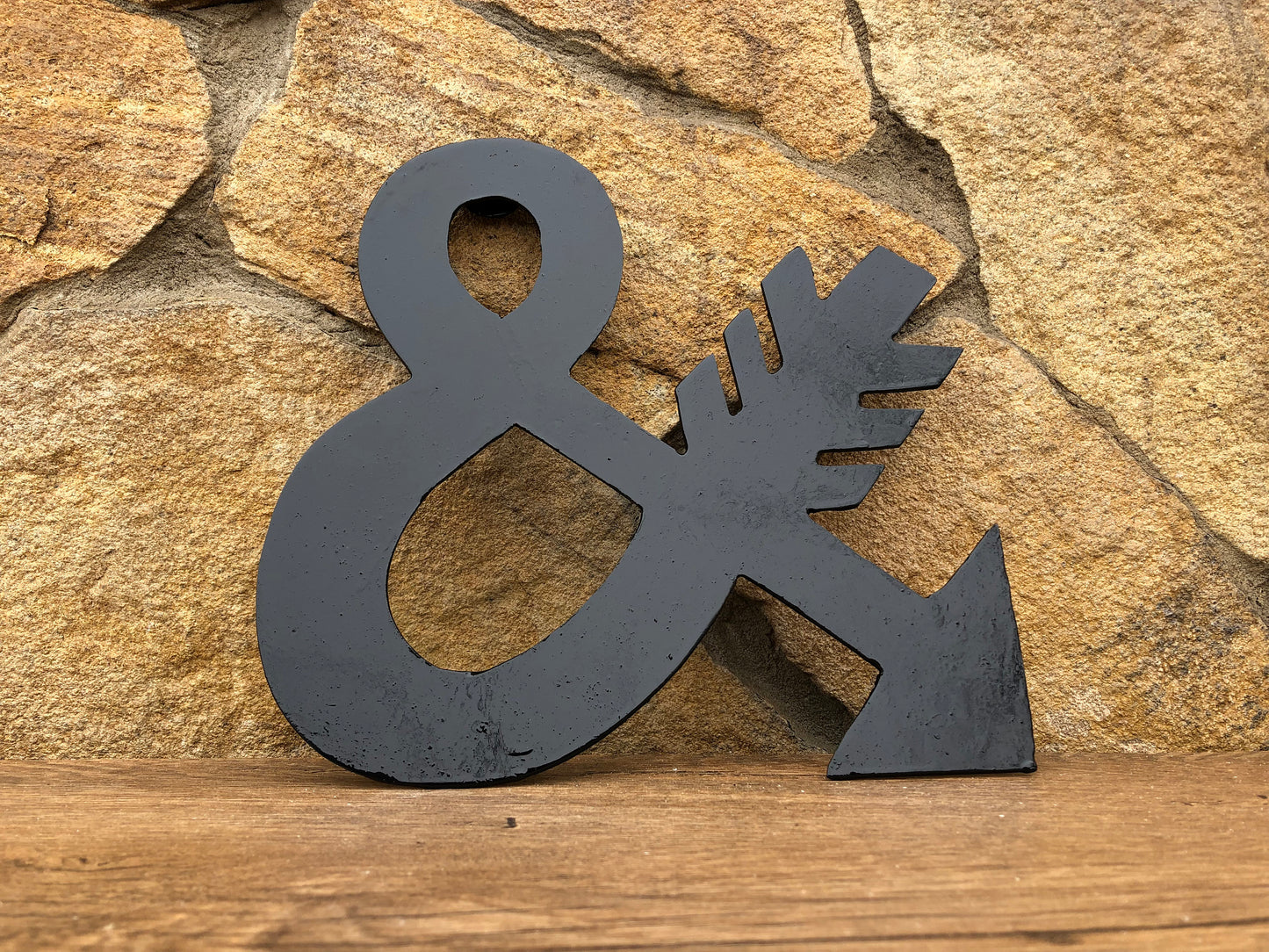 Ampersand, sign, signs, metal sign, hand forged sign, iron sign, painted signs, sign cutout, word art, word art cutout, custom word art