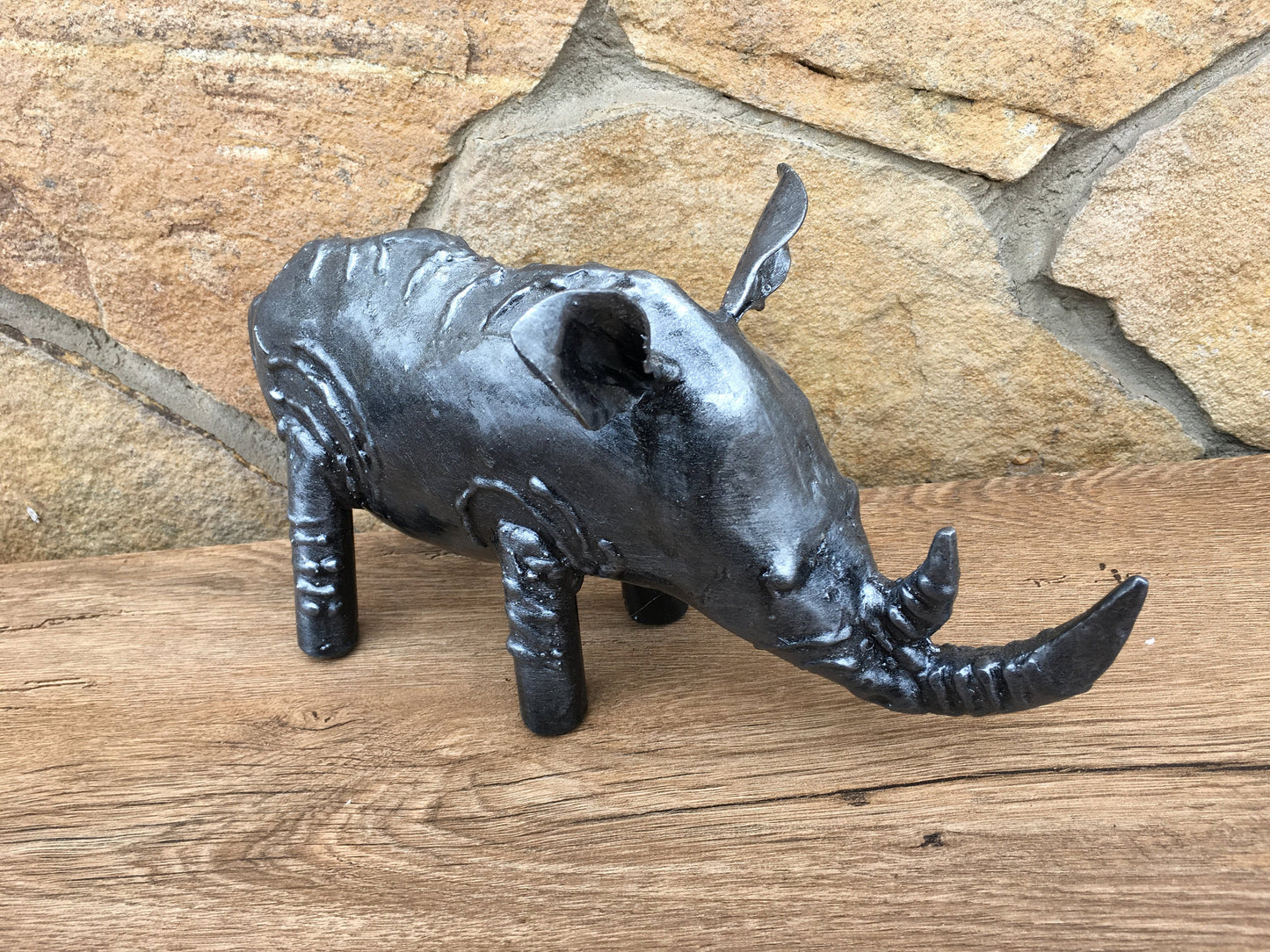 Rhino, rhinoceros,rhino metal art, rhino gifts for men, rhino lover, rhino for desk, rhino birthday, rhino gift, mens gift, viking axe