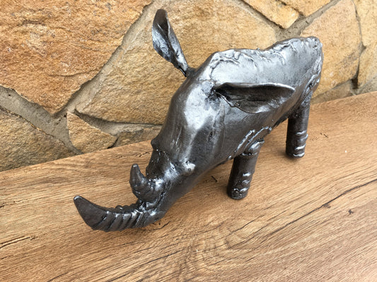 Rhino, rhinoceros,rhino metal art, rhino gifts for men, rhino lover, rhino for desk, rhino birthday, rhino gift, mens gift, viking axe