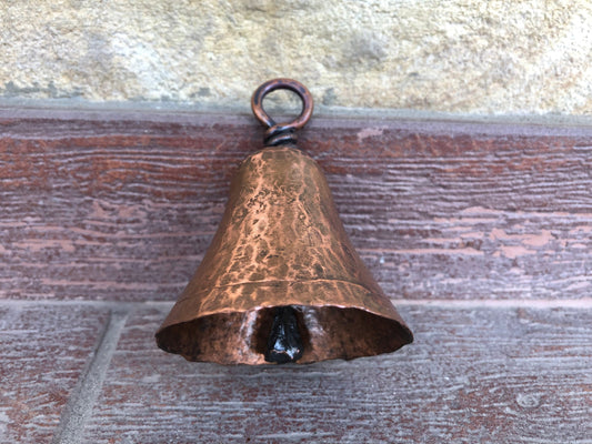 Copper bell, handmade copper bell, hand forged copper bell, Christmas bell, Christmas gift, copper gift, birthday gift, Mother's day gift