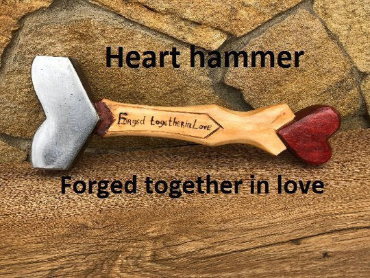 Heart hammer, hammer, engagement gift, love gift, gift for him, mens gift, gift for husband, his birthday gift, iron anniversary gift
