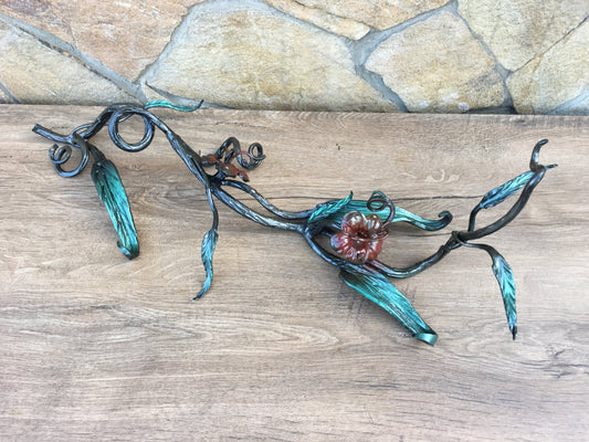 Metal flower, iron flower, hand forged flower, flower decor, floral decor, florist gifts, floral charm, flower lover gift, flower lover,rose