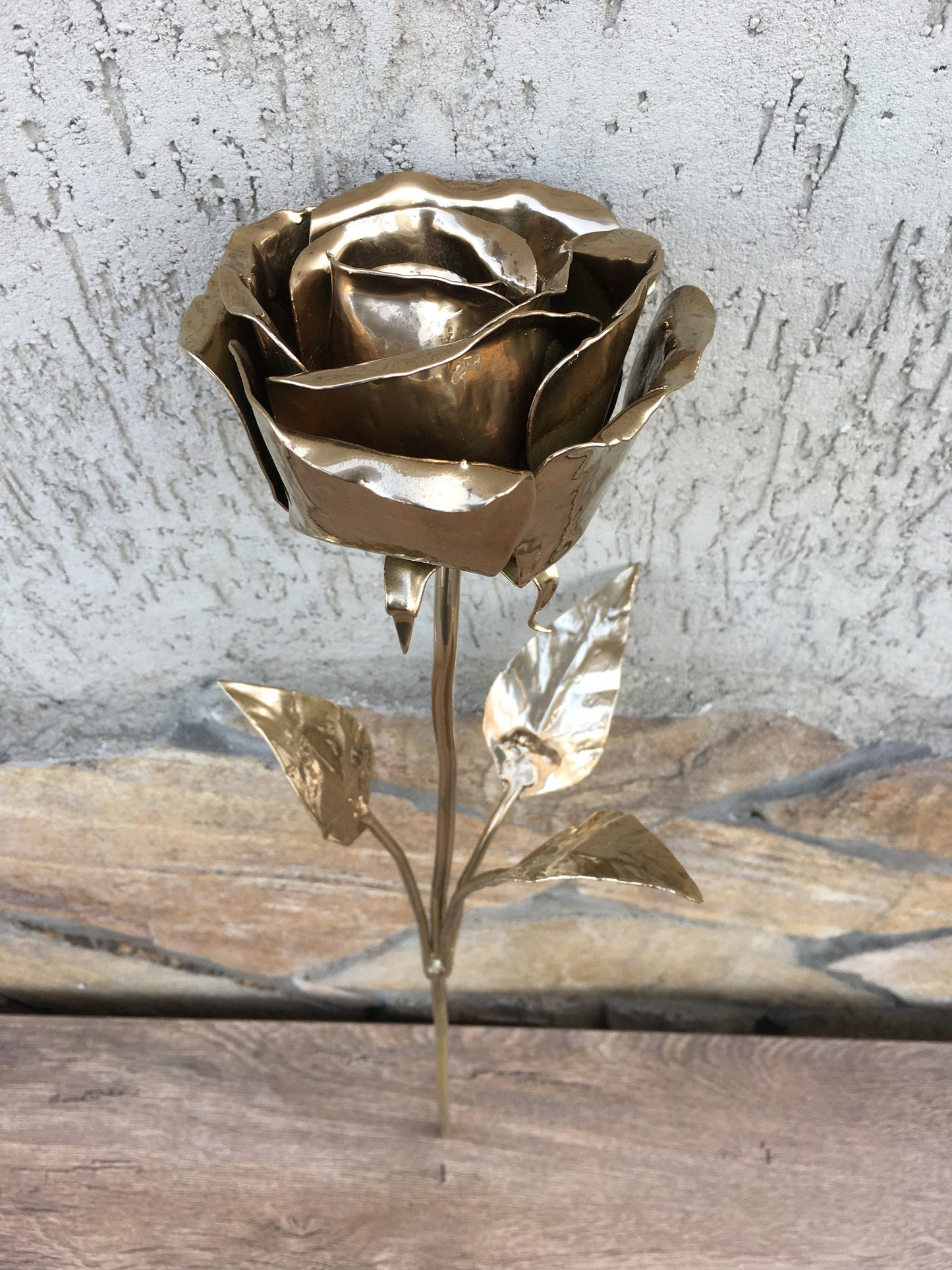 Hand forged rose, iron anniversary gift for her, steel anniversary gift, anniversary gift for her, wedding anniversary gift, forged rose