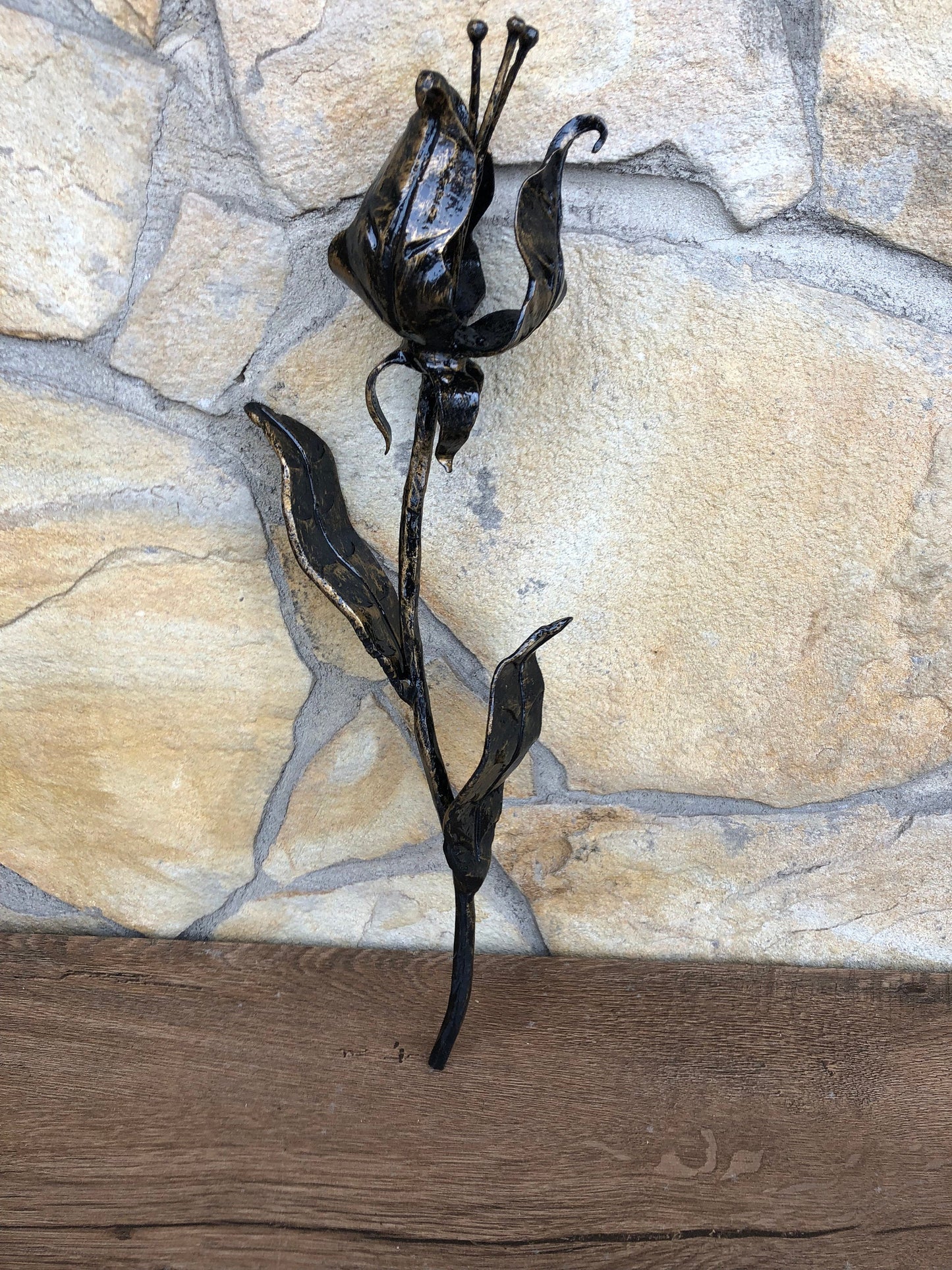 Metal tulip, metal flower, wrought iron flower, wedding anniversary,wedding gift,iron tulip,steel tulip,metal bouquet,iron steel anniversary