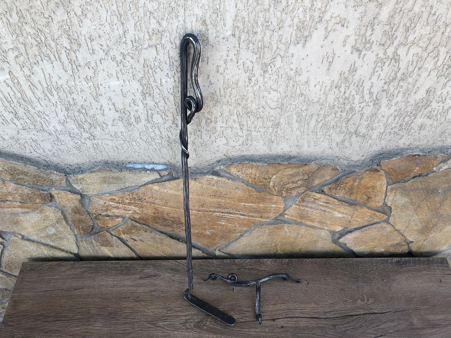 Stainless steel fire poker, fireplace tools, fire tool, fireside, hand forged fire poker, fire accessories, anniversary gift, iron gifts