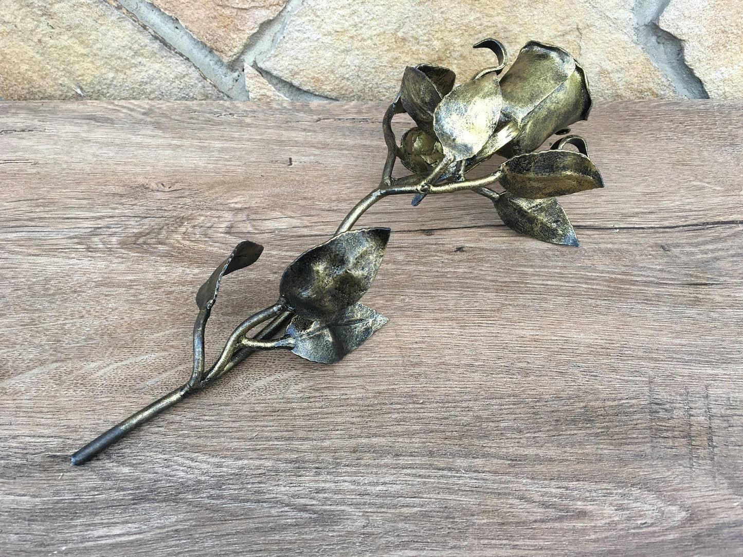6 year anniversary, 6 year gift, iron rose, metal rose, iron anniversary gift, floral gift, metal sculpture, hammered rose,iron gift for her