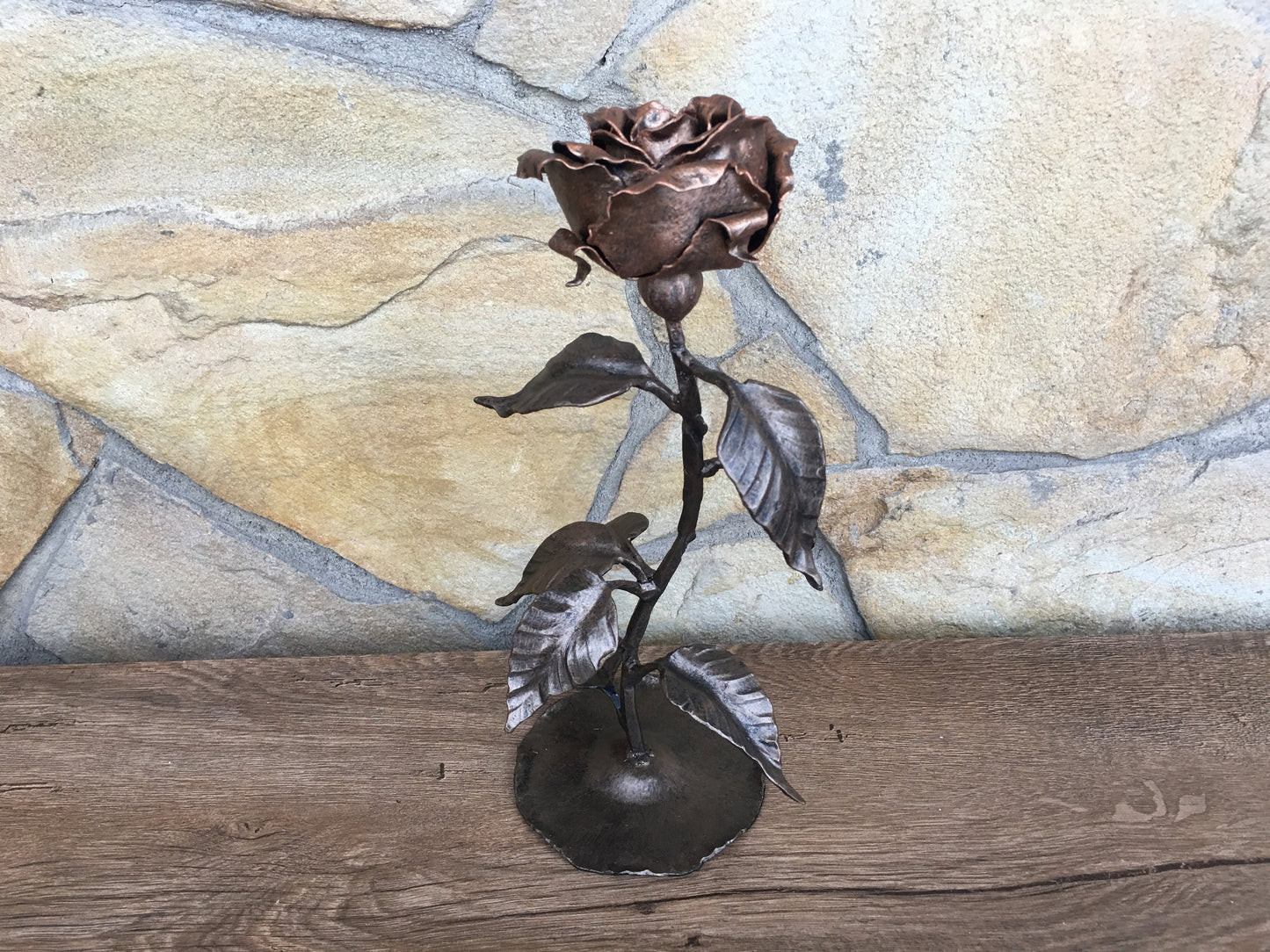 Hand forged rose, engagements gift for couple, engagement gift idea, engagement gift, wedding anniversary, wedding gift, metal gift for her