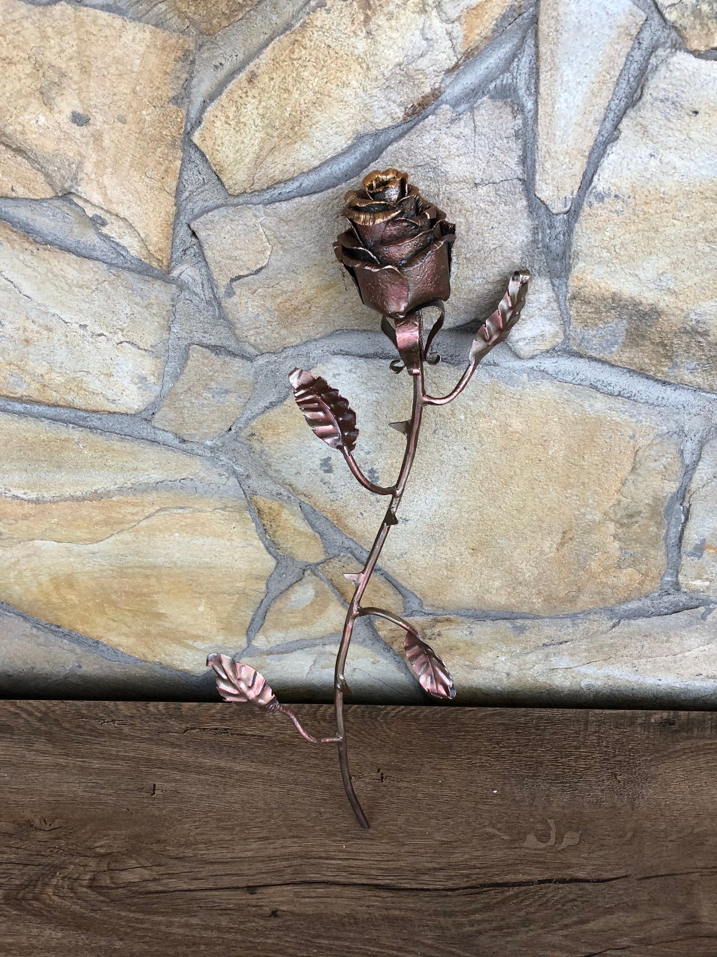 Wrought iron rose, hand made rose, metal rose, steel rose, iron rose, metal rose sculpture, metal rose gift, metal gift for her, forging art