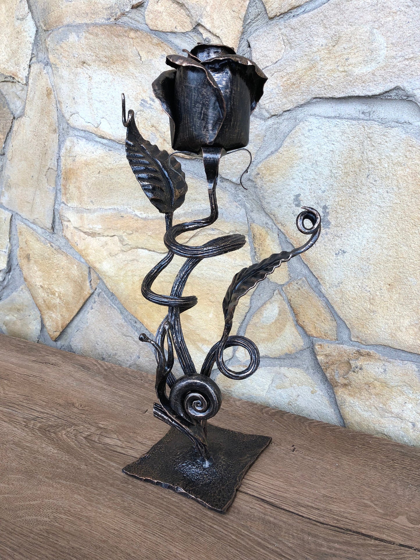 Christmas gift, metal rose, Christmas decor, Christmas decorations, Christmas flowers, metal decor, wedding gift, steel rose, iron rose