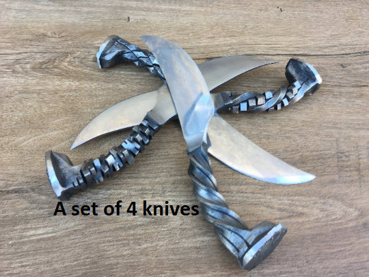 Railroad spike knife, spike knife, knife gift, knife set for him, iron anniversary gift, wedding anniversary, iron gift for him, mens gifts