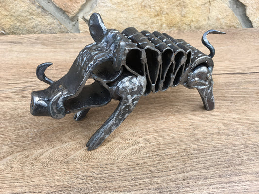 Hand forged boar, boar, wild boar, aper, boar gift, boar skull, boar figurine, boar head, boar art, boar charm, boar statue, iron gifts