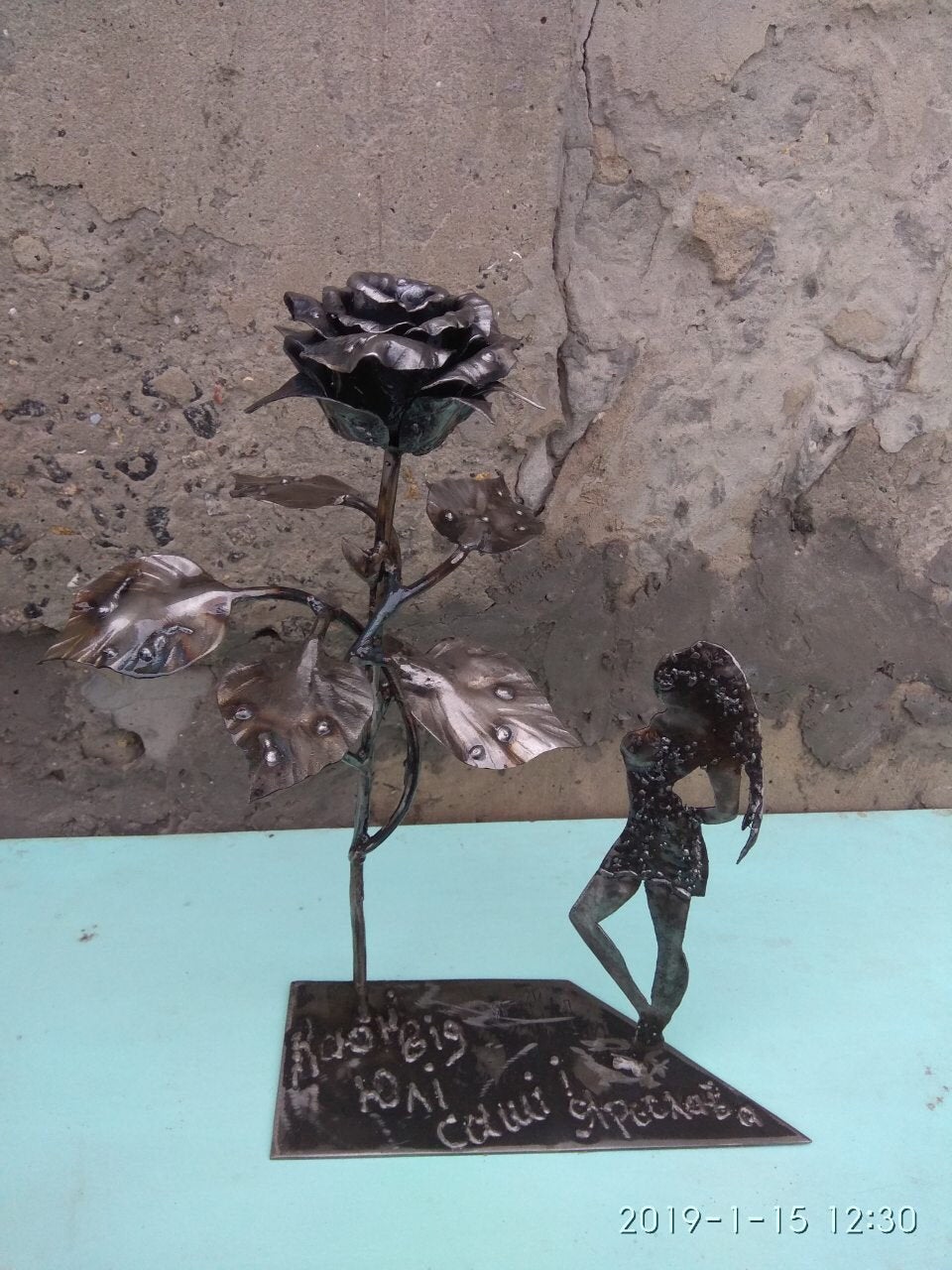 Iron rose, steel rose, metal rose, rose, iron gift, iron anniversary gift, metal sculpture, calla, daisy,rose for her,her birthday gift,lily