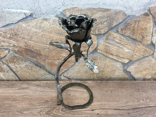 Metal rose, wedding anniversary, wedding gift, wrought iron rose, iron rose, steel rose, metal bouquet, iron anniversary, steel anniversary
