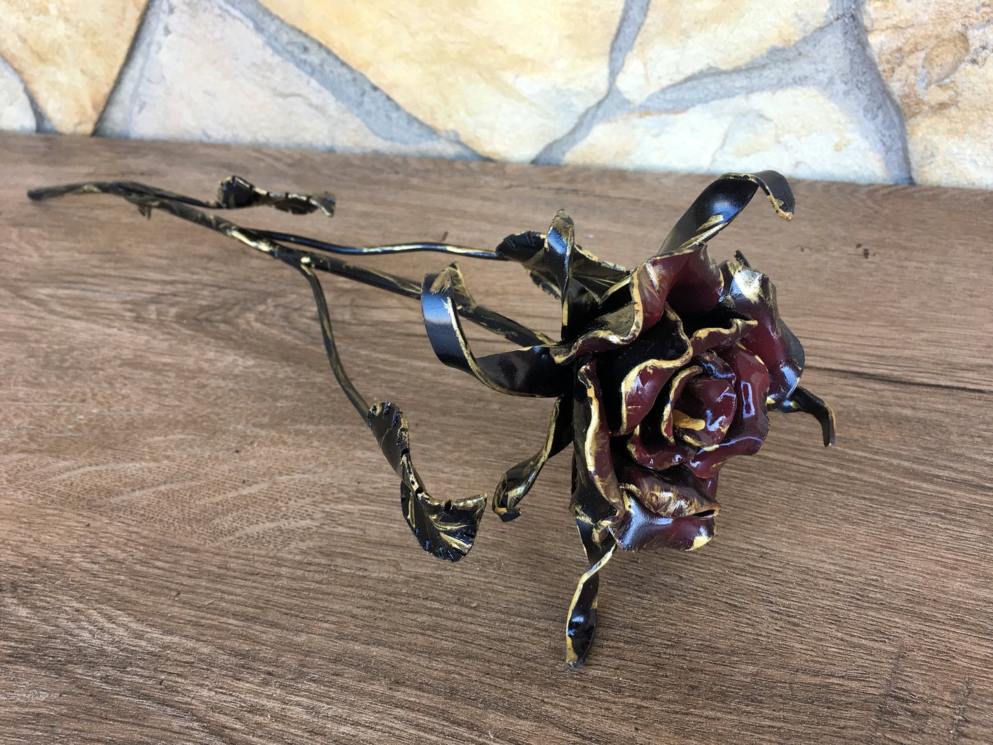 Iron rose, iron gift for her, iron anniversary gift, iron gifts, Mother's day gift, iron flower, hand forged flower, hand forged rose