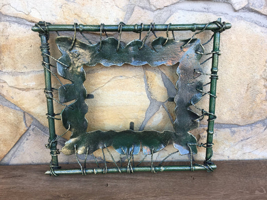 Photo frame, forged photo frame, wrought iron photo frame, photo display, wedding photo frame, custom photo frame, customized photo frame