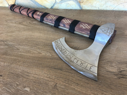 Perun axe, pagan axe, viking axe, Ragnar, Dane axe, The Raider, Great Dane Axe, bearded axe, Norse axe, berserker axe, mjolnir,viking weapon