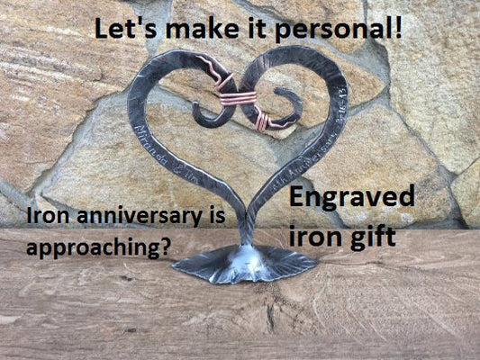 6th anniversary gift for her, iron gift, iron anniversary gift, 6th anniversary gift, iron anniversary,6 year wedding,iron heart, iron gifts