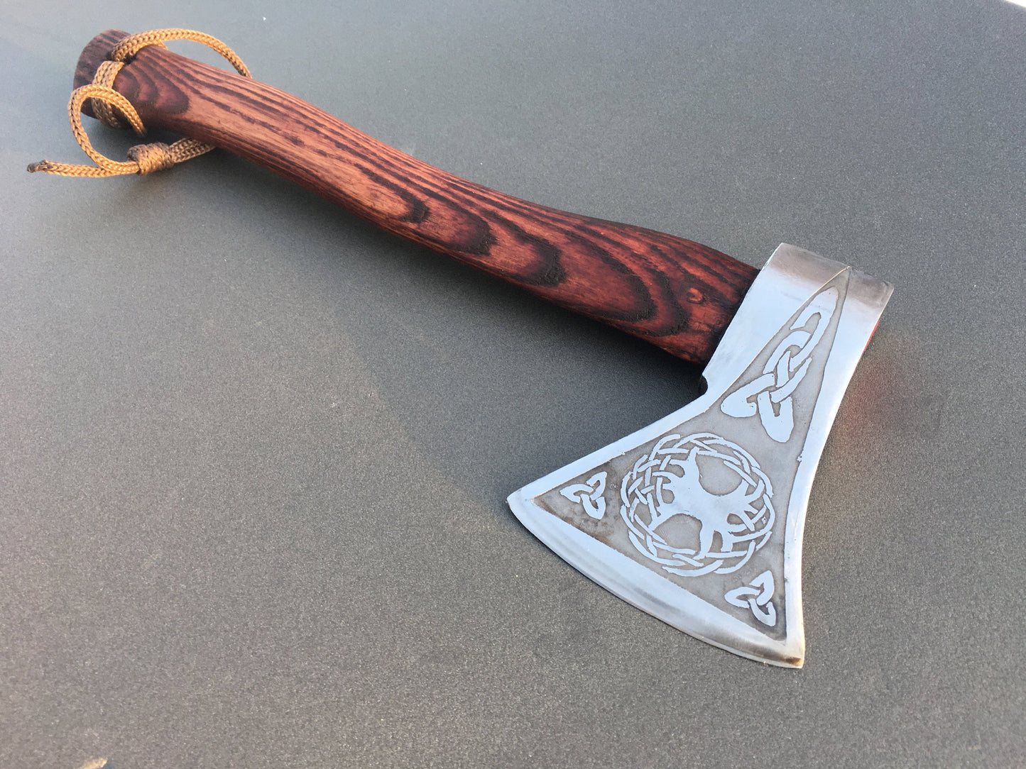 Mens gift, tree of life, viking axe, gift box, celtic, hatchet, wooden gift, handyman tool, groomsman gift, tree of life decor, viking gift