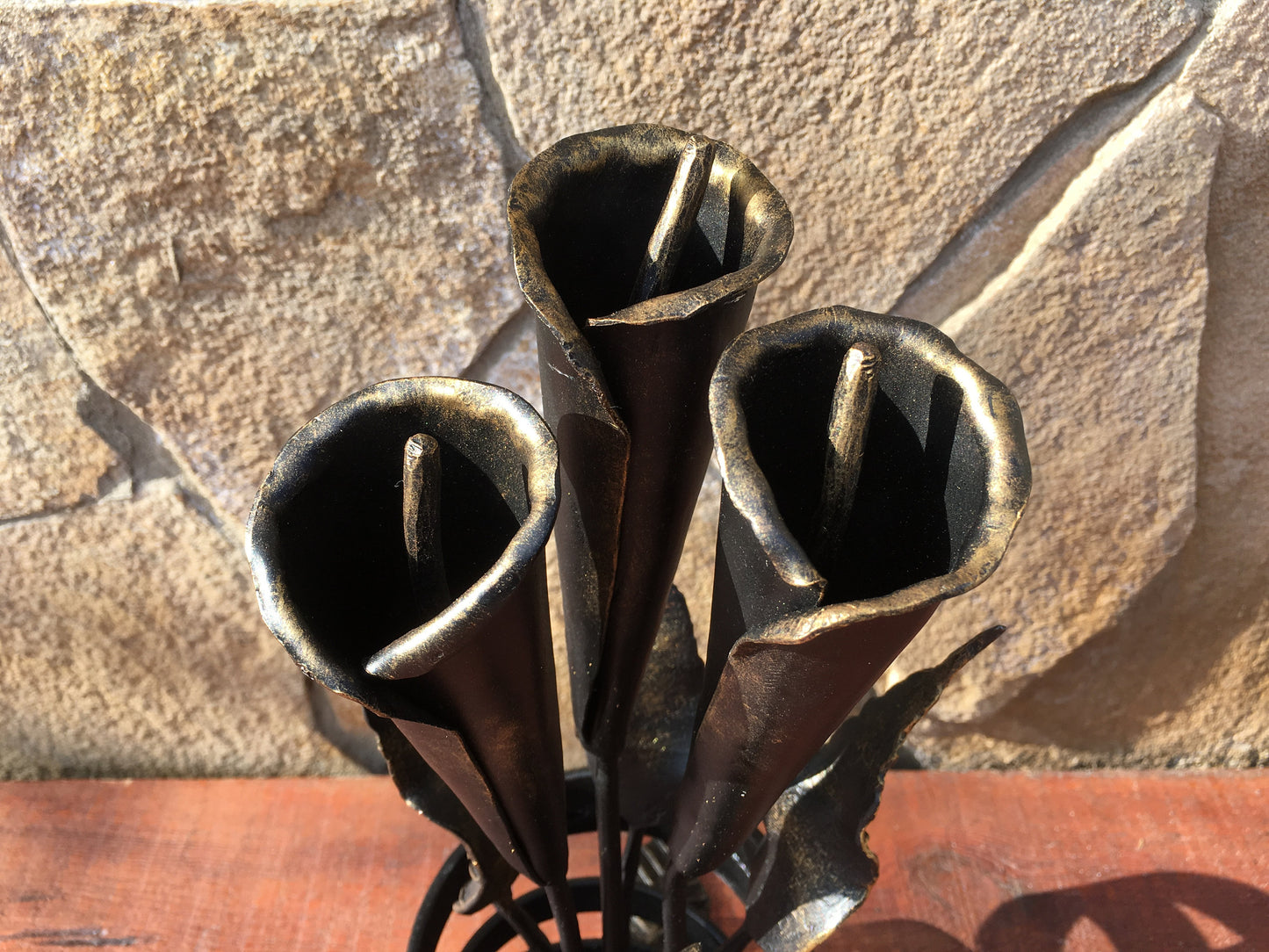 6th anniversary, iron wedding, 6th, 6th year wedding gift, metal bouquet, wedding gift for her, metal calla, wrought iron calla,forged calla
