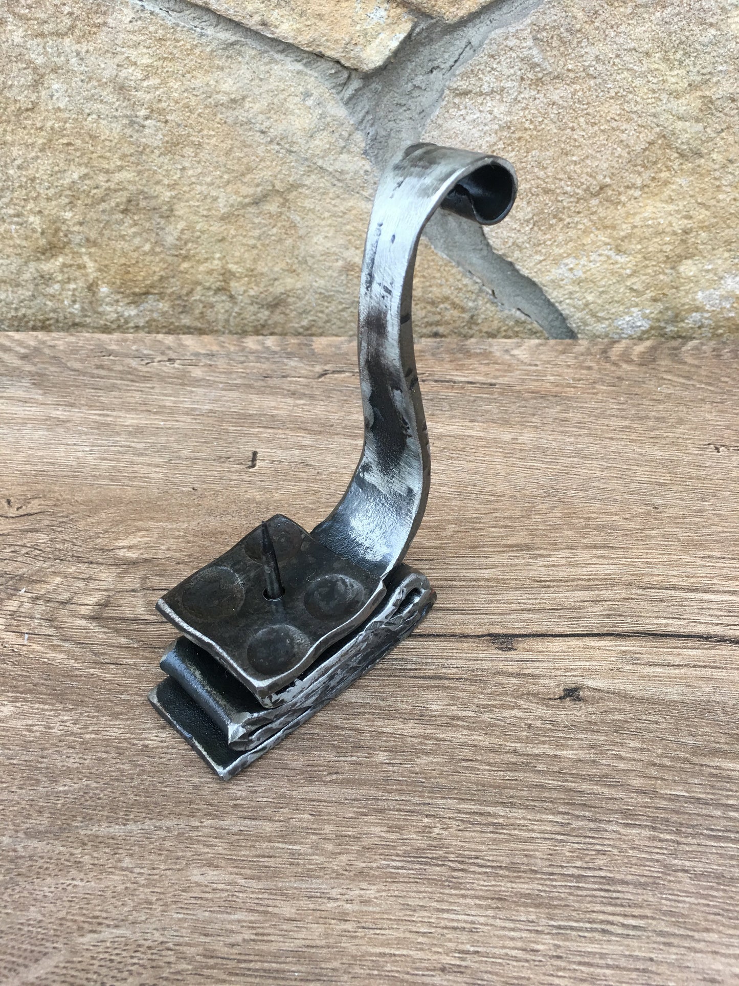 Wrought iron candle holder, hand forged candle holder, iron anniversary gift for her, iron anniversary gift for him, candlestick holder
