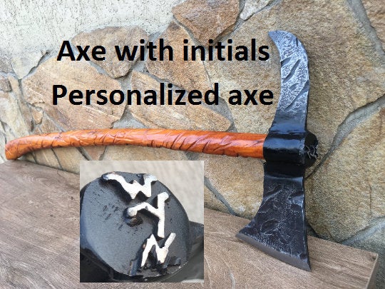 Axe with initials, mens gifts, viking axe, Kratos axe, tomahawk, handyman tool, axe, mens birthday gift, mens gift ideas, initials gift,axes