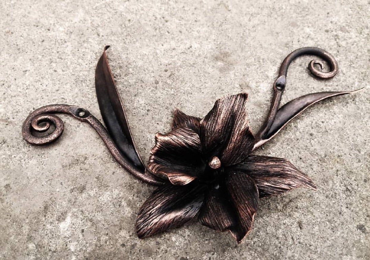 Iron anniversary gift for her, metal orchid, 6th anniversary gift for her, metal flower, iron flower, orchid, hand forged orchid,iron gifts