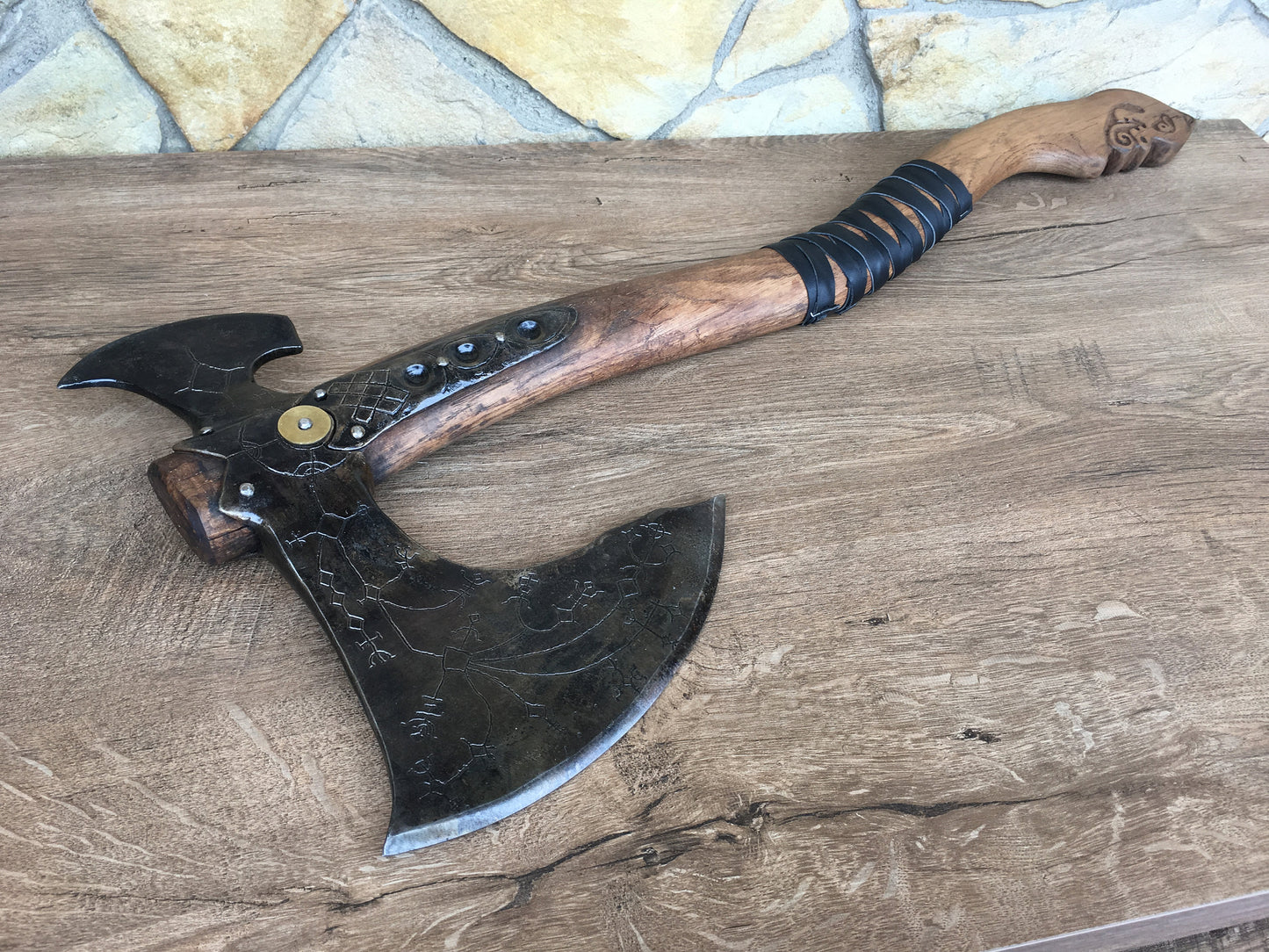 Kratos axe, Leviathan axe, God of War, viking axe, cosplay axe, cosplay armor, cosplay weapon, prop, replica, Kratos weapon, costume weapon