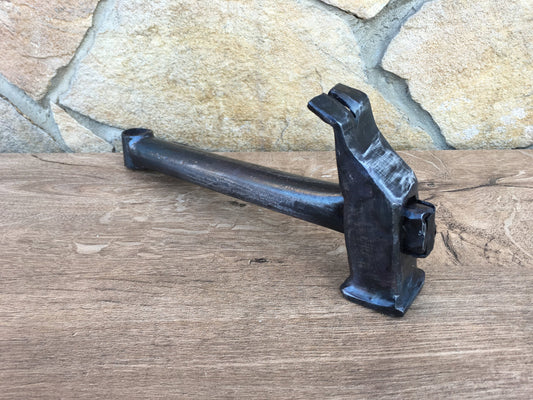 Hand forged hammer, claw hammer, decorative hammer, viking axe, mens gift, iron gift for him, Thors hammer, steel hammer, blacksmith hammer