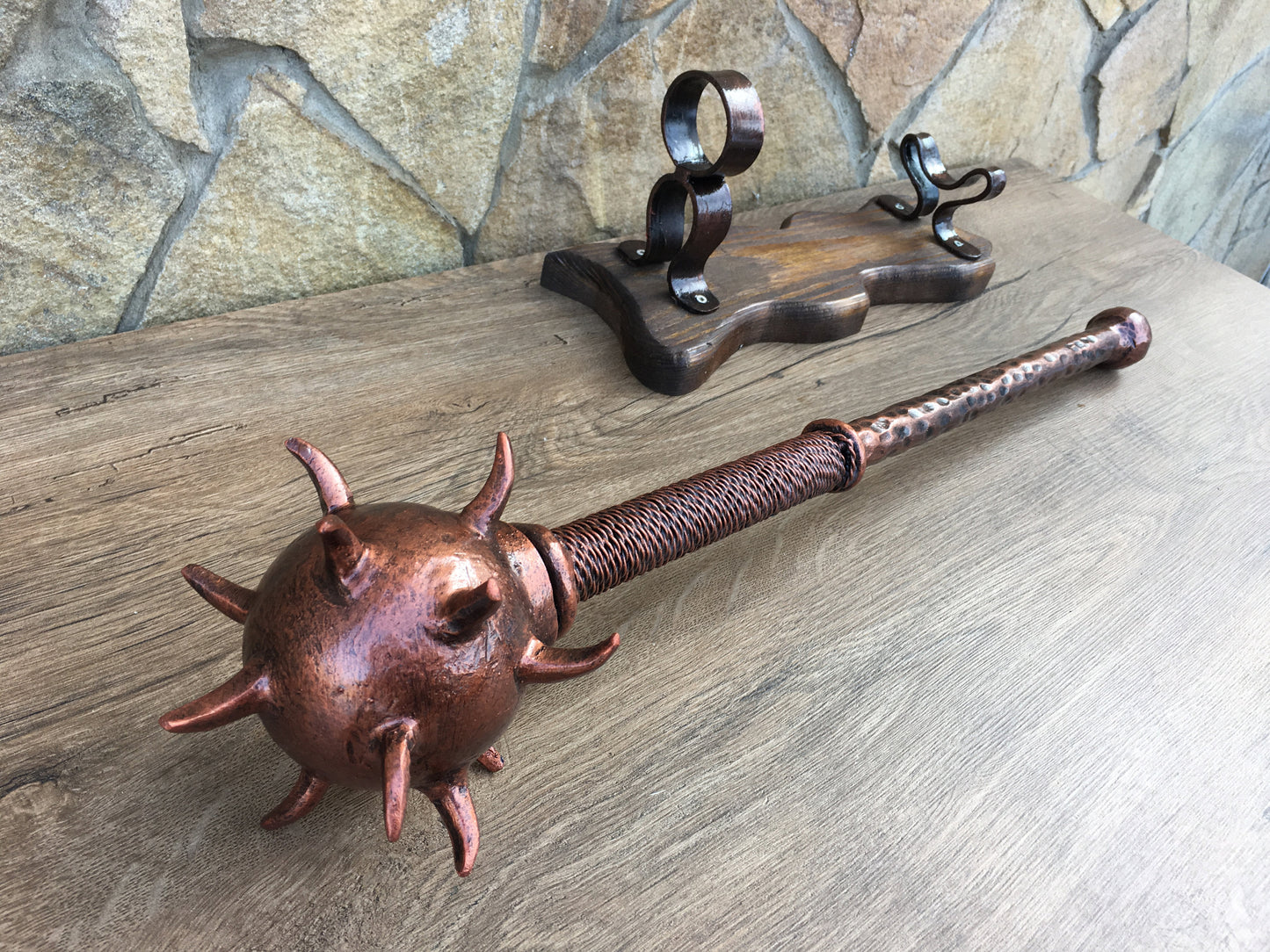 Wall mace, war mace, mace, mace weapon, mace medieval, bear claws, mace holder, flail, chain flail, viking axe, mens gifts,iron gift for him