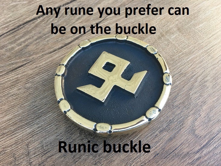 Runic buckle, viking buckle, mens buckle, belt buckle, viking gift, viking decor, elder, futhark, futhark runes, runic decor, runic gift