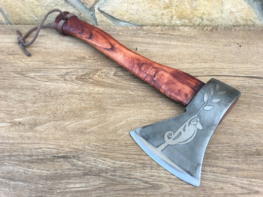 Viking hatchet, viking axe, tomahawk, mens gifts, medieval axe, iron gift for him, chameleon, viking camp kit, viking gifts, iron gifts, axe