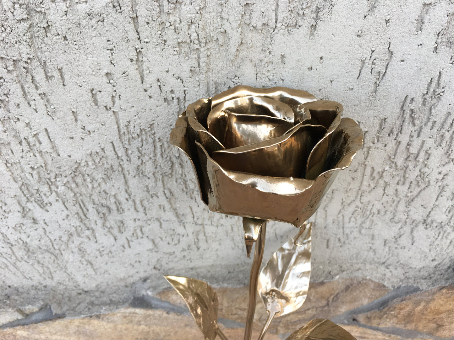 Hand forged rose, iron anniversary gift for her, steel anniversary gift, anniversary gift for her, wedding anniversary gift, forged rose