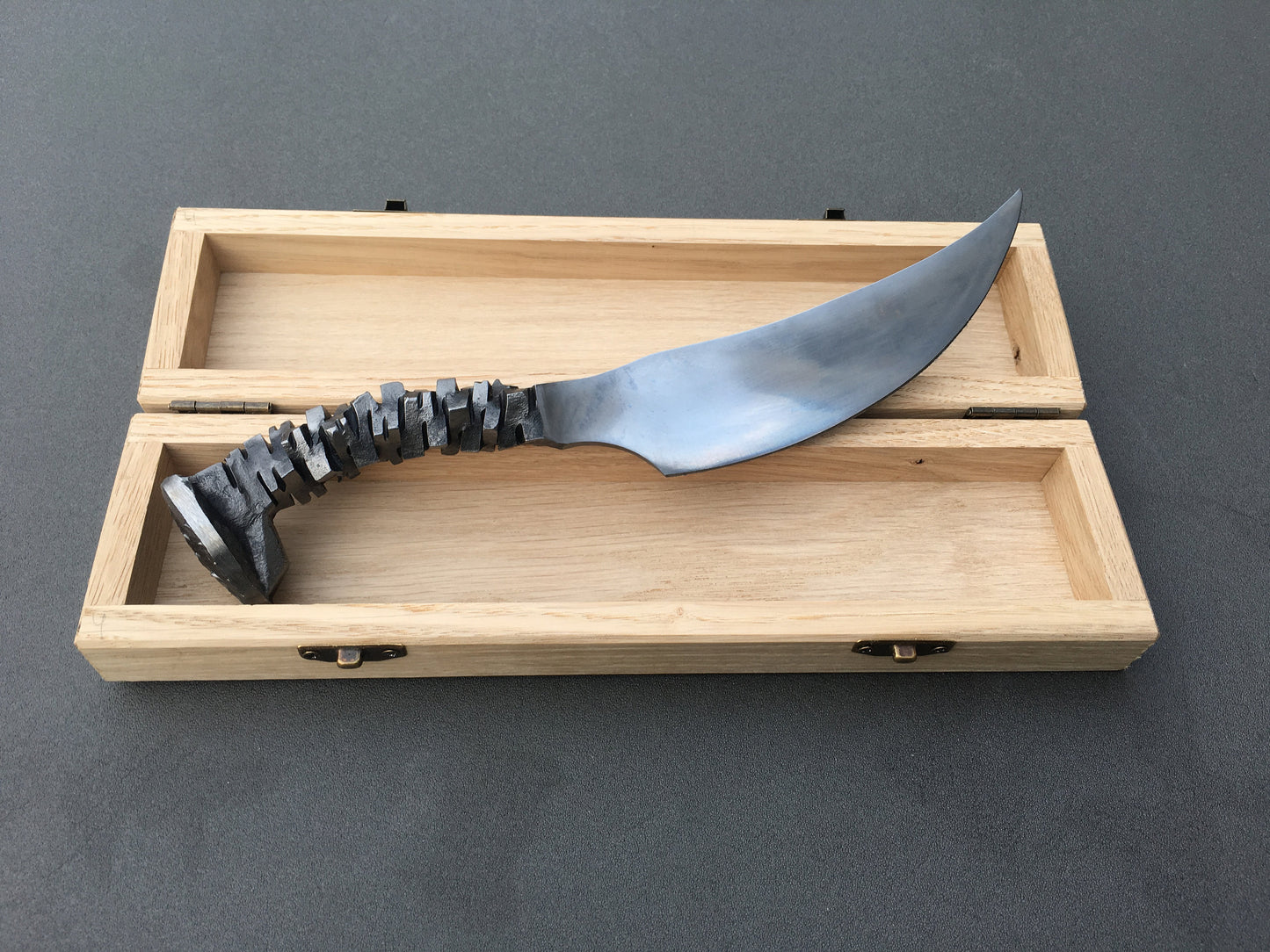 Iron gift for him, mens gifts, engraved knife, railroad spike knife, iron anniversary, knife for groomsman, knife gifts, knife gift box, axe