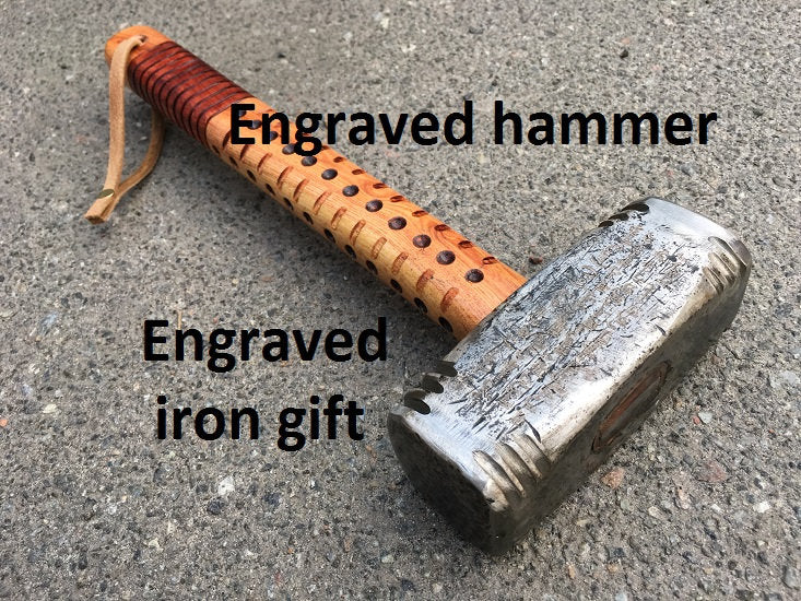 Hand forged hammer, blacksmith hammer, iron gift for him, wedding shower gift, bridal party gift, viking gift, viking hammer, nordic hammer