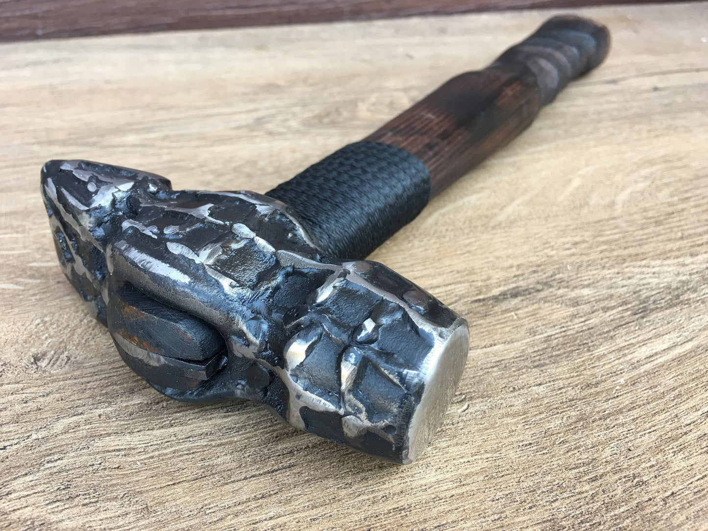 Hand forged hammer, handyman tool, viking axe,his birthday gift, mens gift, iron gift for him, Thors hammer, steel hammer, blacksmith hammer