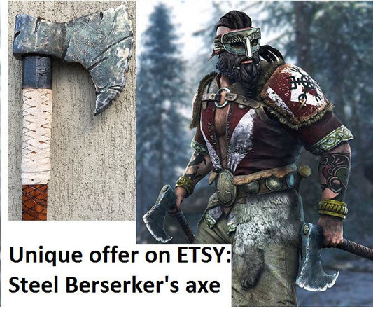 Berserker axe, viking axe, For Honor axe, costume weapon, cosplay, The Vikings, gamer gifts, Skyrim, viking warrior, collectible cosplay,axe