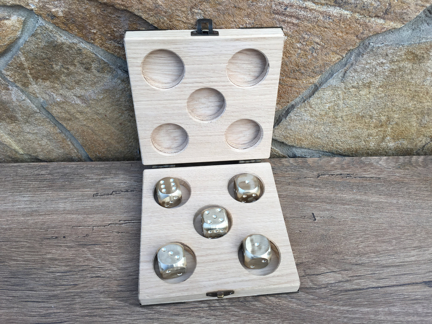 Bronze dices, dices, dice, dice set, dice box, bronze wedding, bronze anniversary gift, groomsman, groomsmen, board game, fun game gift