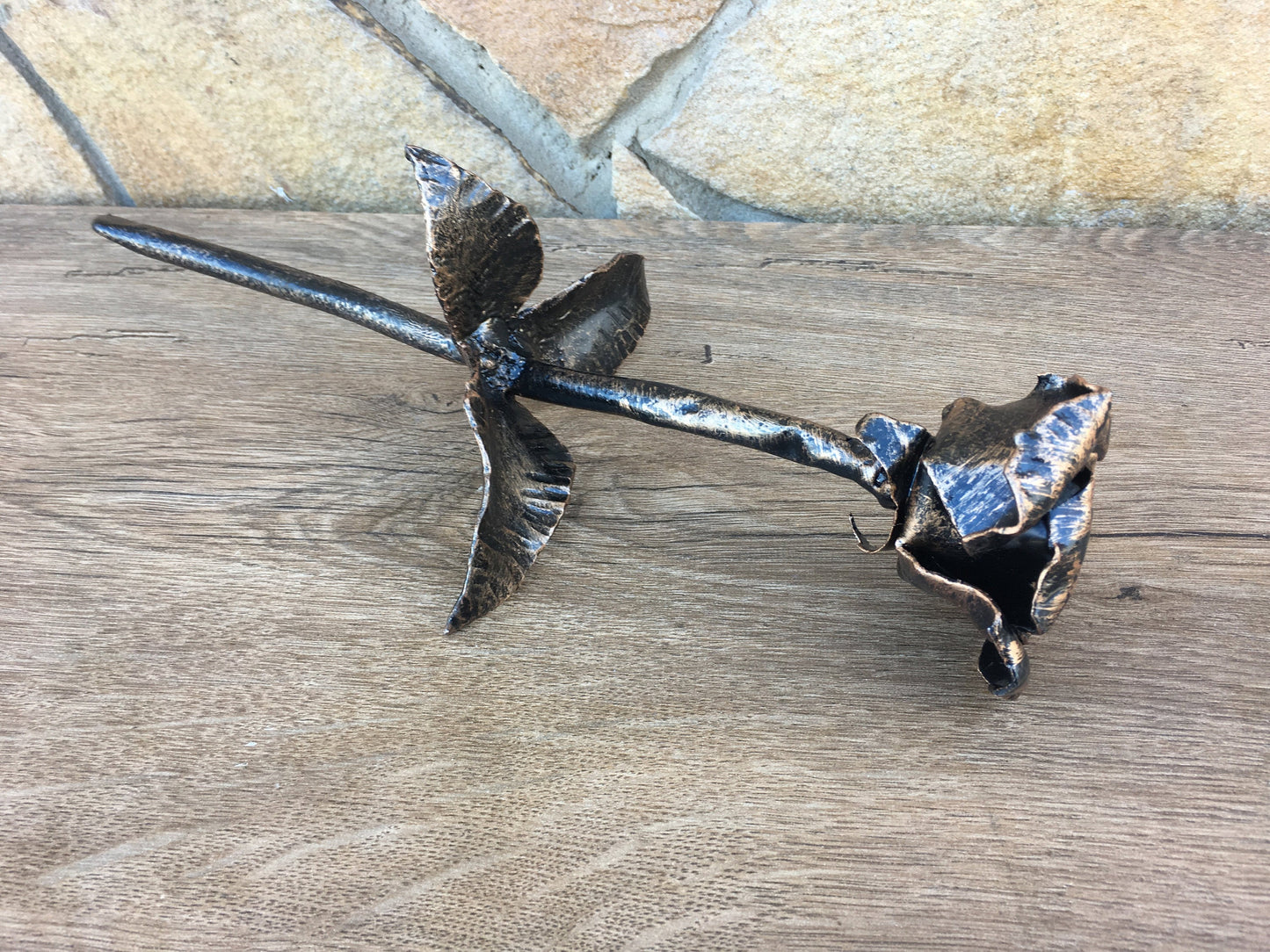6th anniversary gift, 6 year anniversary, iron anniversary, metal rose, metal sculpture, iron rose, wrought iron rose,forged rose, steampunk