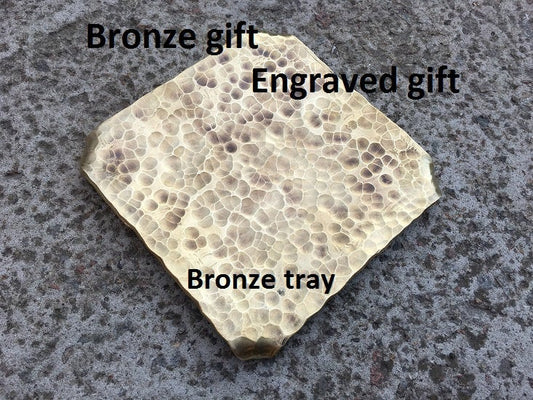 Bronze tray, bronze bowl, bronze gift for her, bronze plate, bronze gift, bronze anniversary gifts for men, bronze gift for men,kitchen gift