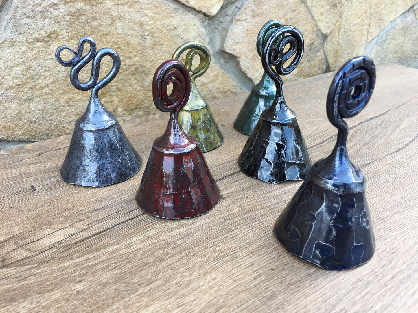 Iron bell, jingle bells, gift for parents, bells charms, bell ringer charms, wedding gift, bell ringer, metal art work, iron decor,windchime