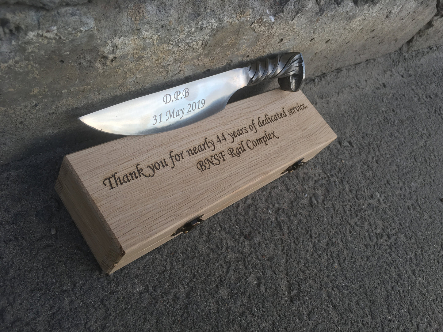 Personalized retirement gift, retirement gifts for men, retirement gift ideas, retiree, newly retired, railroad spike knife, for grandpa