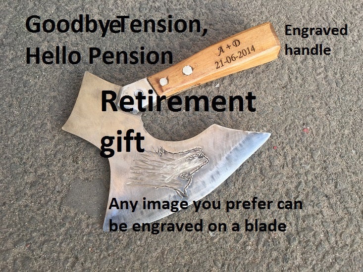 Womens retirement gift, womens retirement, stainless steel kitchen axe,retirement gifts for women, retirement gifts for mom, retiree,pension