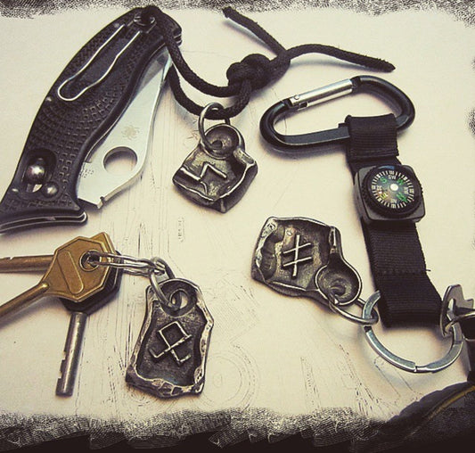 Runic keychain, rune keychain, rune lanyard, viking keychain, viking accessories, futhark, runic, ruse, runes, runic keyfob, runic keyring