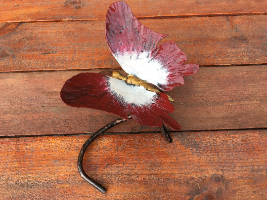 Butterfly, dragonfly, hand forged butterfly, hand forged dragonfly, acorn, oak leaf, butterfly figurine, dragonfly figurine, butterfly gifts