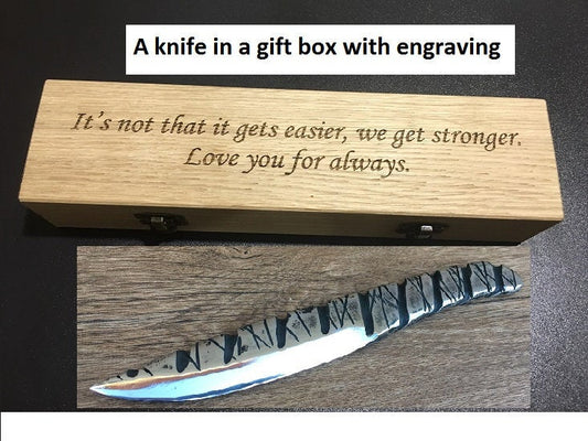 Steel anniversary gift for him, 11 year anniversary gift for him, kitchen knife, culinary knife, wedding anniversary gift, 11th anniversary