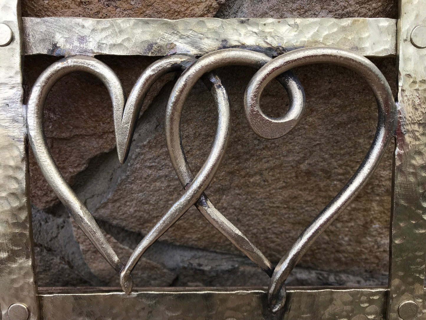 Bronze gift, bronze hearts, bronze frame, framed heart, frame with hearts, bronze gift for wife, 8th anniversary gift, bronze anniversary