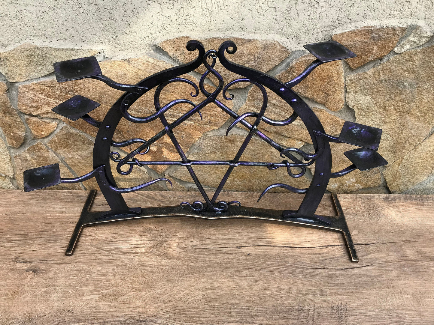 Iron anniversary gift for her,iron candle holder, iron anniversary gift for him, iron gift for her, hand forged candle holder, candle holder