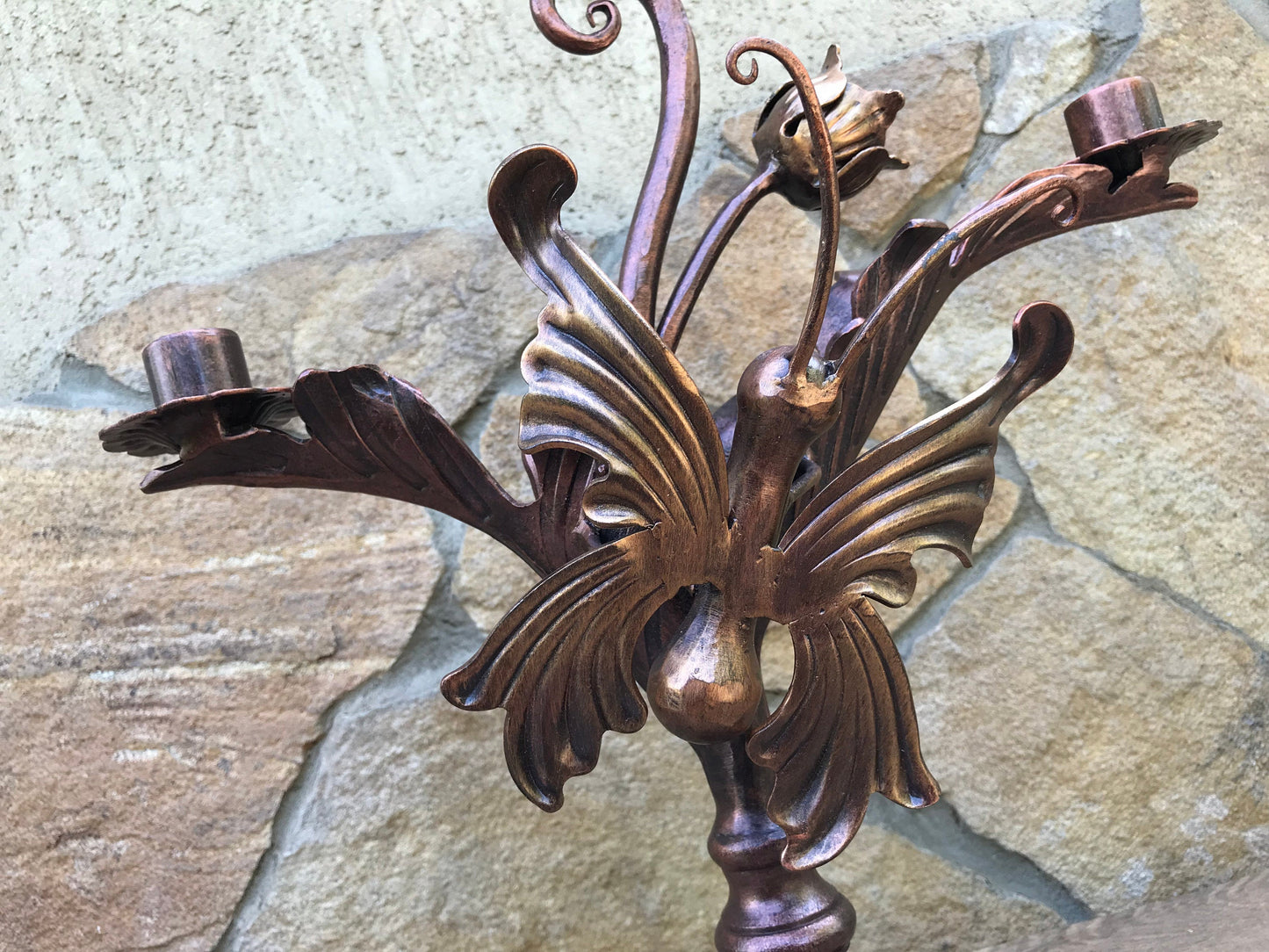 Candle holder, 6 year anniversary, iron gift for her, iron butterfly, iron anniversary gift for her,wedding anniversary gift,butterfly decor