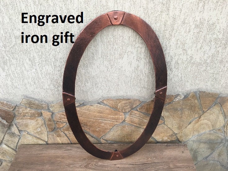 Mirror, hand forged mirror frame, mirror frame, iron anniversary gift, hand forged frame, picture frame, photo frame, iron gift, wall frame